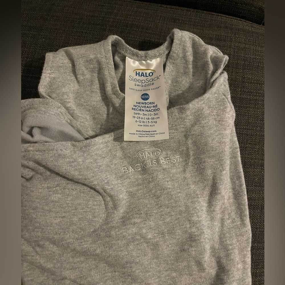 HALO SLEEP SACK. Heather Grey 100% cotton